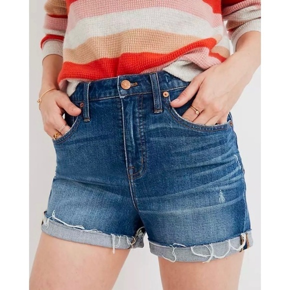 Madewell‎ High-Rise Denim Shorts in Glenoaks Wash Cutoff Edition 26 - Picture 1 of 7